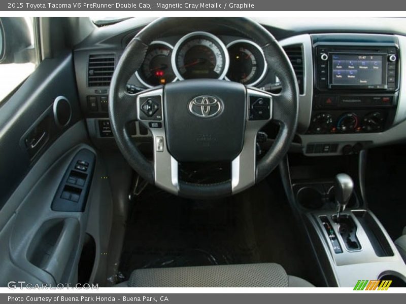 Magnetic Gray Metallic / Graphite 2015 Toyota Tacoma V6 PreRunner Double Cab