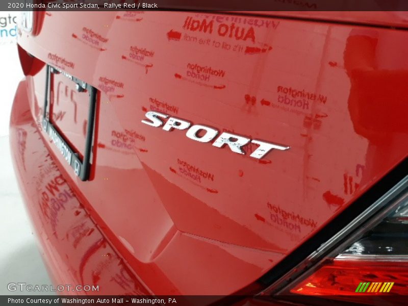 Rallye Red / Black 2020 Honda Civic Sport Sedan