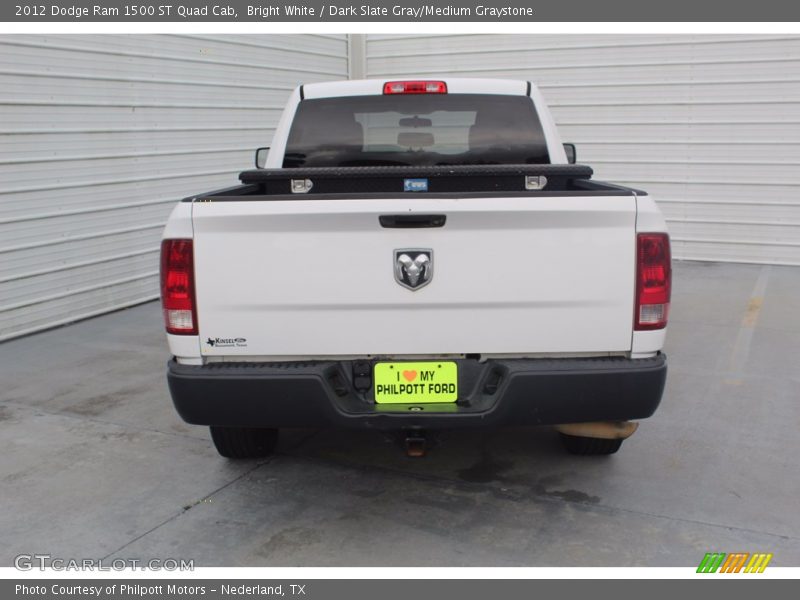 Bright White / Dark Slate Gray/Medium Graystone 2012 Dodge Ram 1500 ST Quad Cab