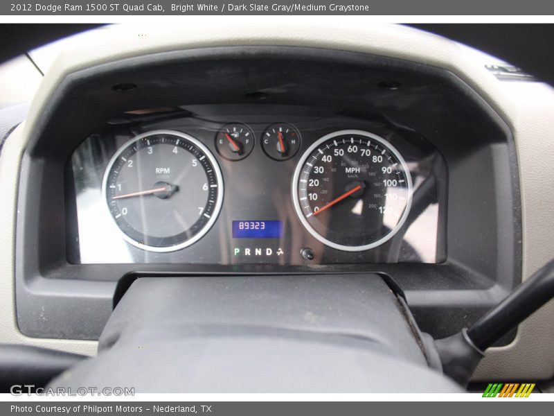 Bright White / Dark Slate Gray/Medium Graystone 2012 Dodge Ram 1500 ST Quad Cab