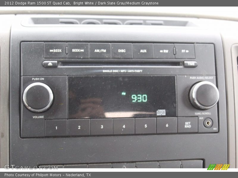 Bright White / Dark Slate Gray/Medium Graystone 2012 Dodge Ram 1500 ST Quad Cab