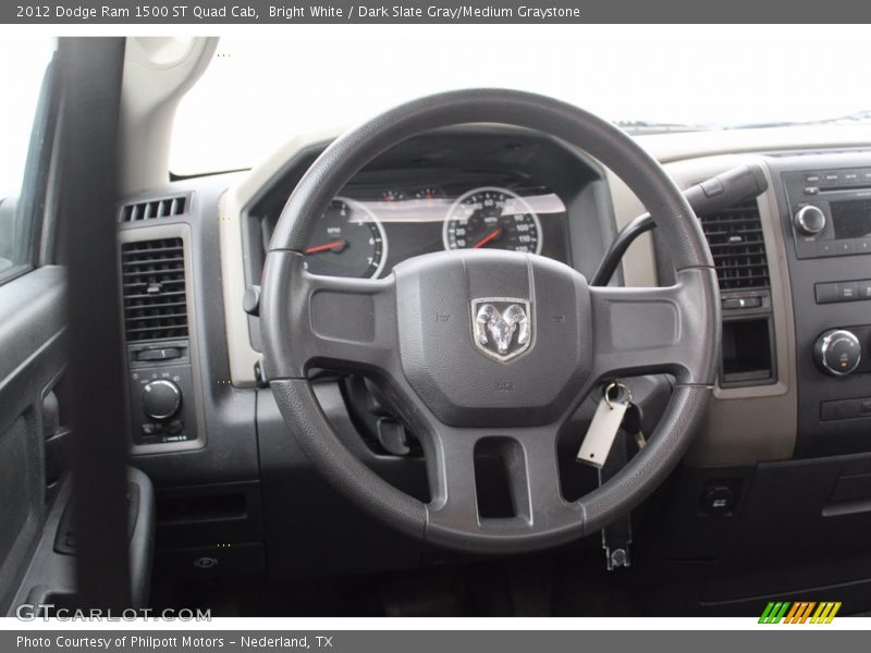 Bright White / Dark Slate Gray/Medium Graystone 2012 Dodge Ram 1500 ST Quad Cab