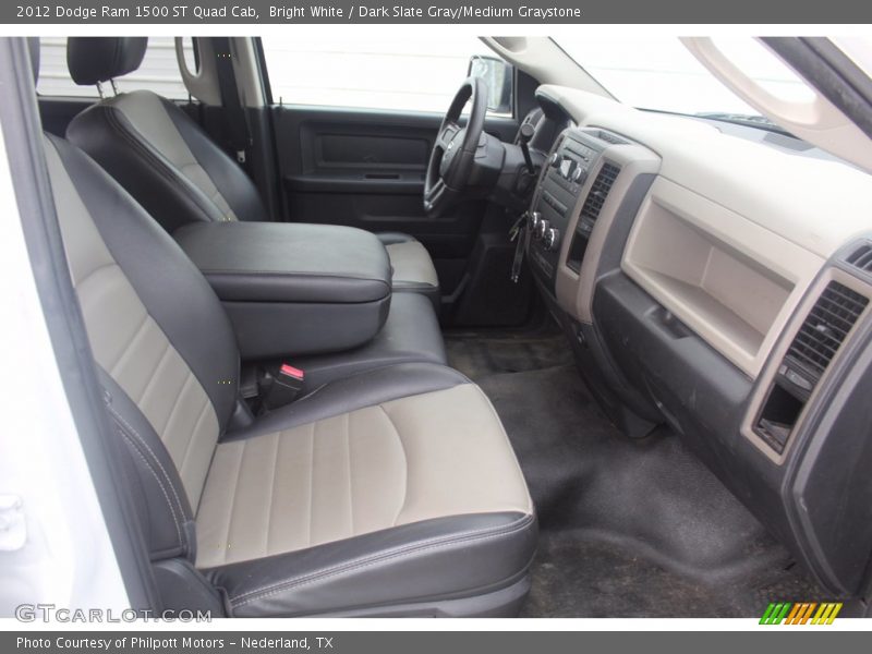 Bright White / Dark Slate Gray/Medium Graystone 2012 Dodge Ram 1500 ST Quad Cab