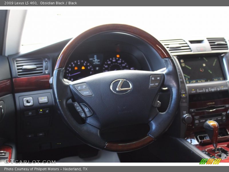 Obsidian Black / Black 2009 Lexus LS 460