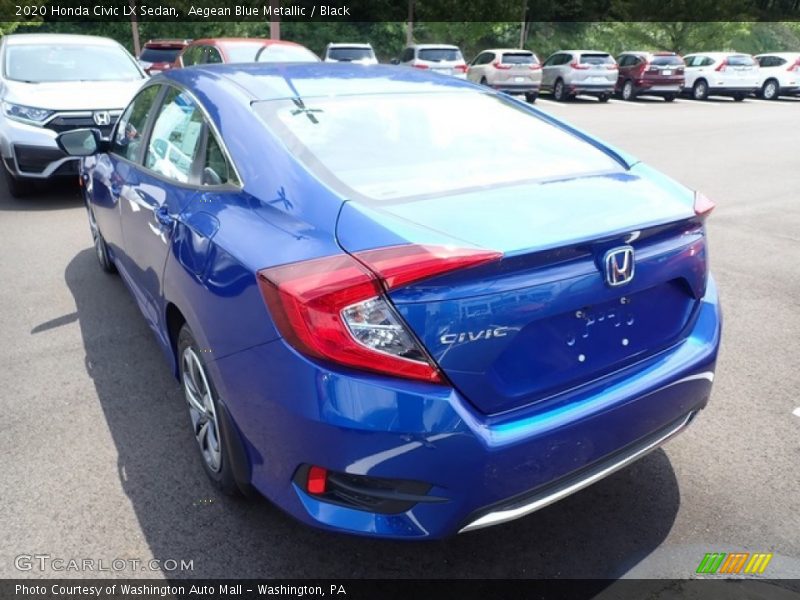 Aegean Blue Metallic / Black 2020 Honda Civic LX Sedan