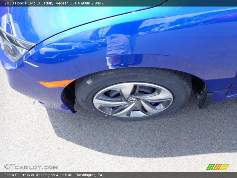 Aegean Blue Metallic / Black 2020 Honda Civic LX Sedan
