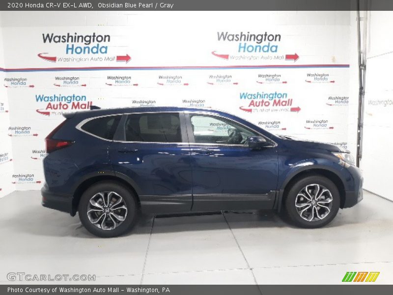 Obsidian Blue Pearl / Gray 2020 Honda CR-V EX-L AWD