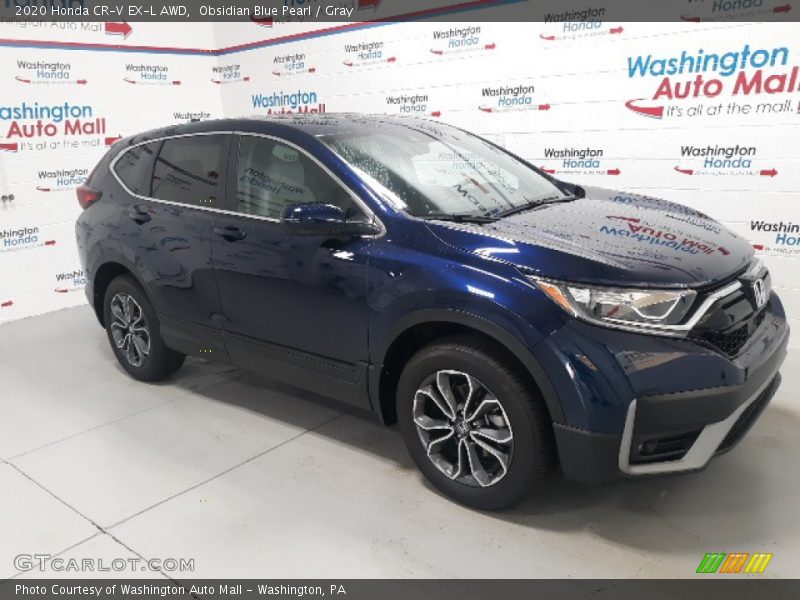 Obsidian Blue Pearl / Gray 2020 Honda CR-V EX-L AWD