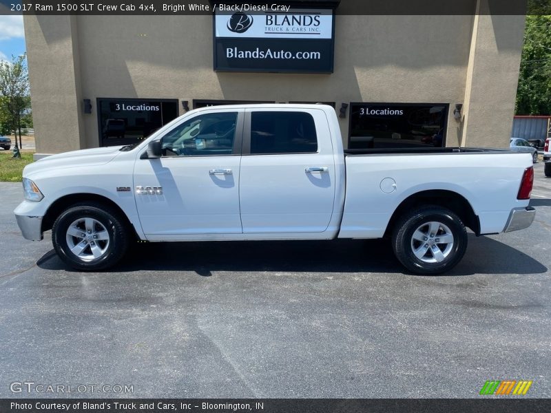 Bright White / Black/Diesel Gray 2017 Ram 1500 SLT Crew Cab 4x4