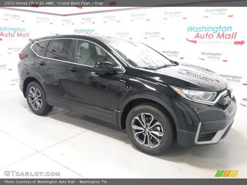 Crystal Black Pearl / Gray 2020 Honda CR-V EX AWD