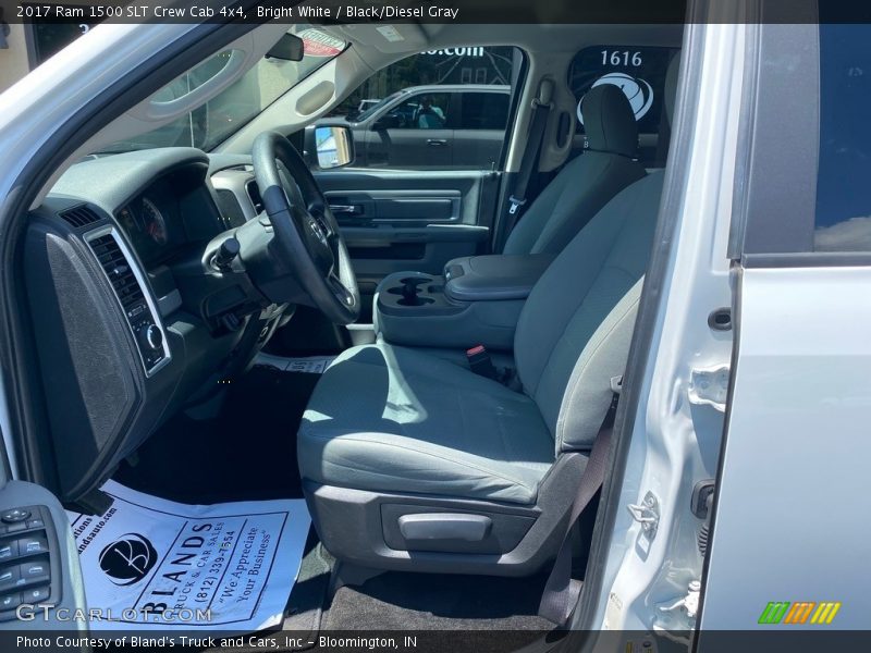 Bright White / Black/Diesel Gray 2017 Ram 1500 SLT Crew Cab 4x4