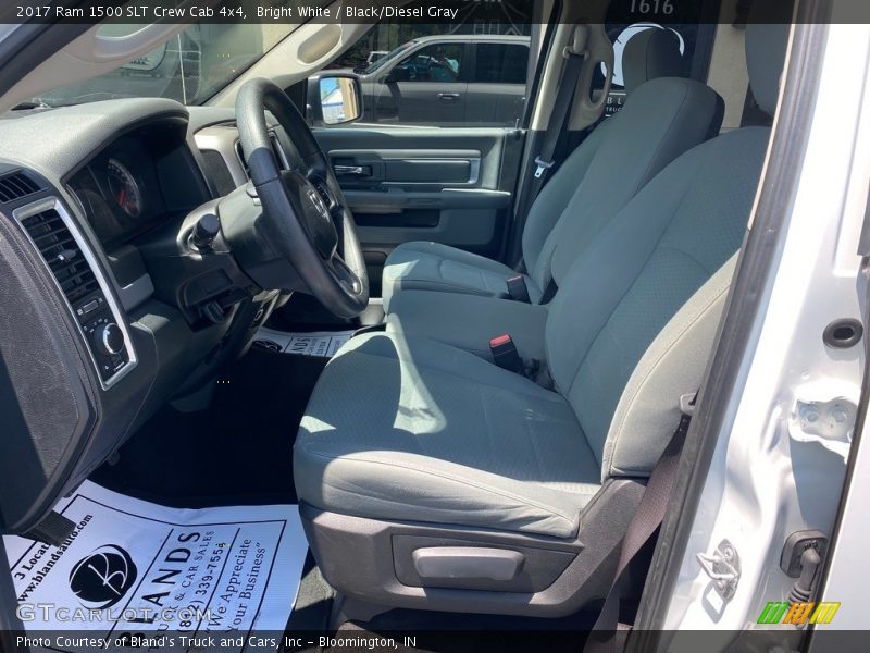 Bright White / Black/Diesel Gray 2017 Ram 1500 SLT Crew Cab 4x4