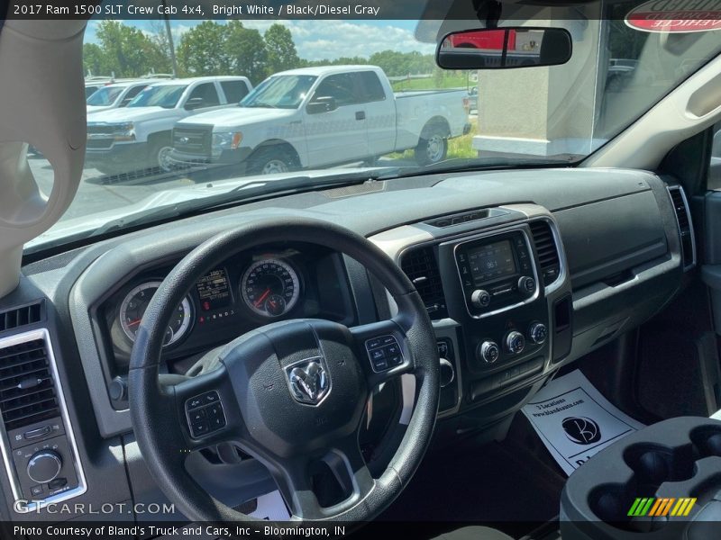 Bright White / Black/Diesel Gray 2017 Ram 1500 SLT Crew Cab 4x4