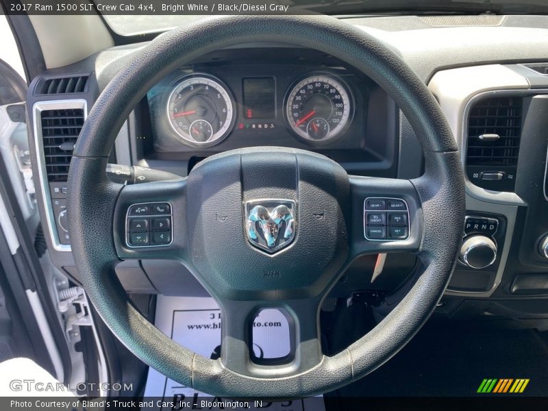 Bright White / Black/Diesel Gray 2017 Ram 1500 SLT Crew Cab 4x4