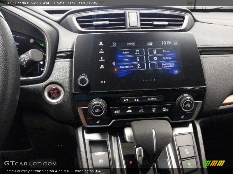 Crystal Black Pearl / Gray 2020 Honda CR-V EX AWD