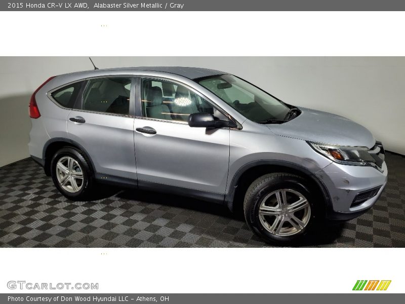 Alabaster Silver Metallic / Gray 2015 Honda CR-V LX AWD