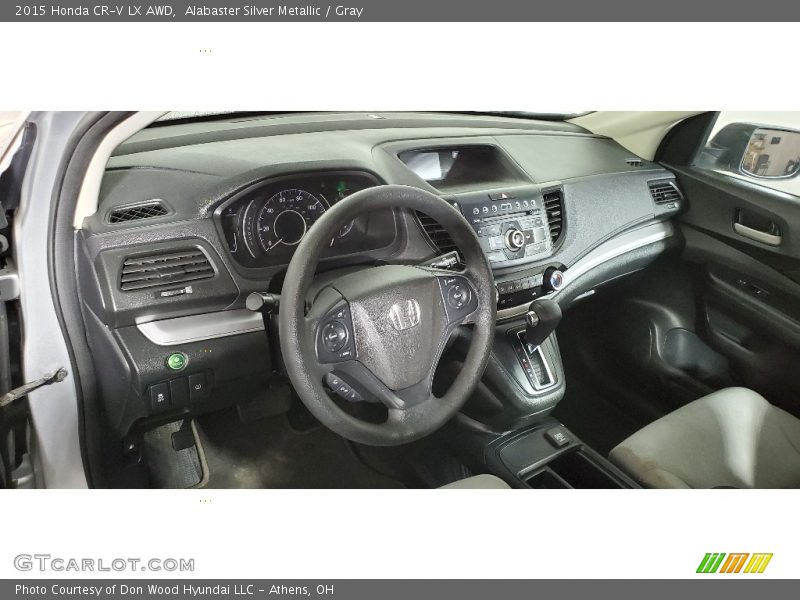 Alabaster Silver Metallic / Gray 2015 Honda CR-V LX AWD