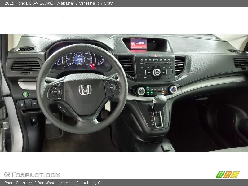 Alabaster Silver Metallic / Gray 2015 Honda CR-V LX AWD