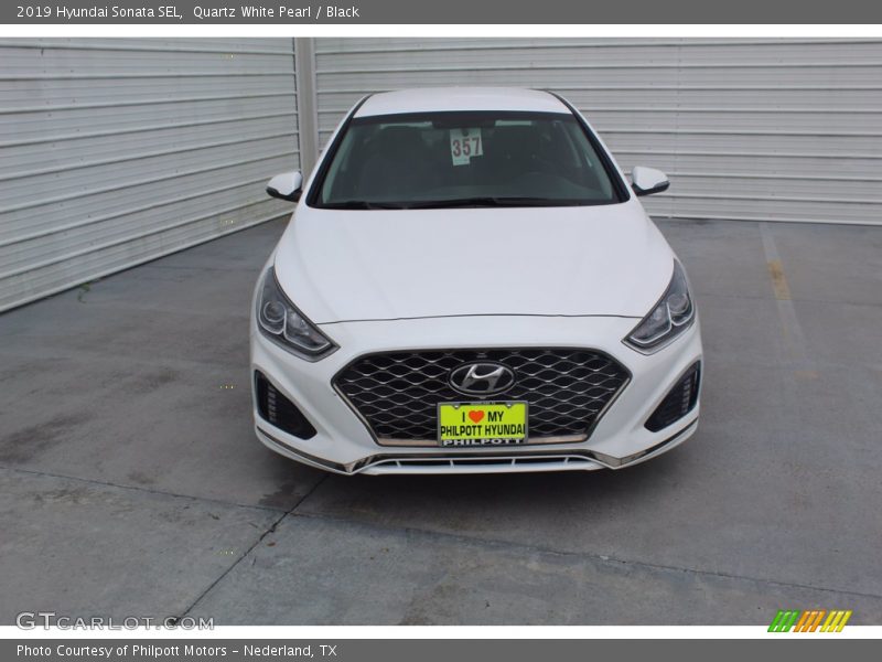 Quartz White Pearl / Black 2019 Hyundai Sonata SEL