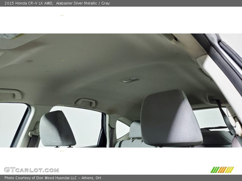 Alabaster Silver Metallic / Gray 2015 Honda CR-V LX AWD