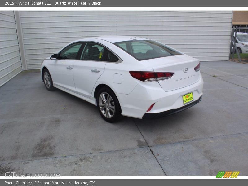 Quartz White Pearl / Black 2019 Hyundai Sonata SEL