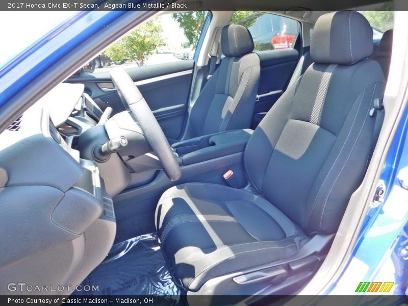 Aegean Blue Metallic / Black 2017 Honda Civic EX-T Sedan