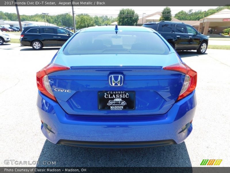 Aegean Blue Metallic / Black 2017 Honda Civic EX-T Sedan