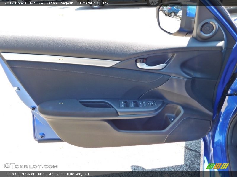Aegean Blue Metallic / Black 2017 Honda Civic EX-T Sedan