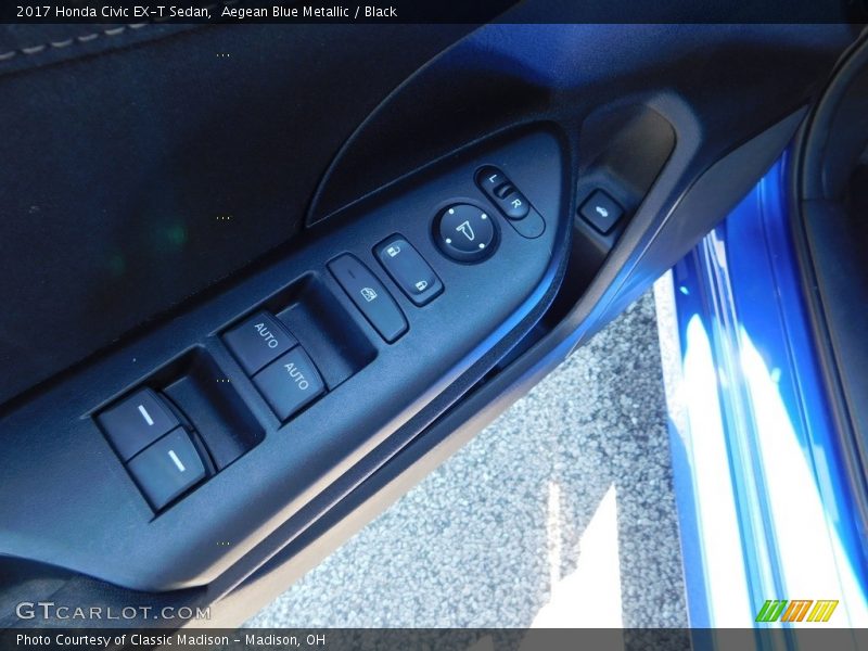 Aegean Blue Metallic / Black 2017 Honda Civic EX-T Sedan