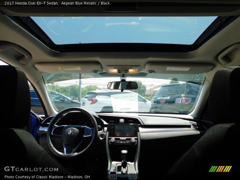 Aegean Blue Metallic / Black 2017 Honda Civic EX-T Sedan