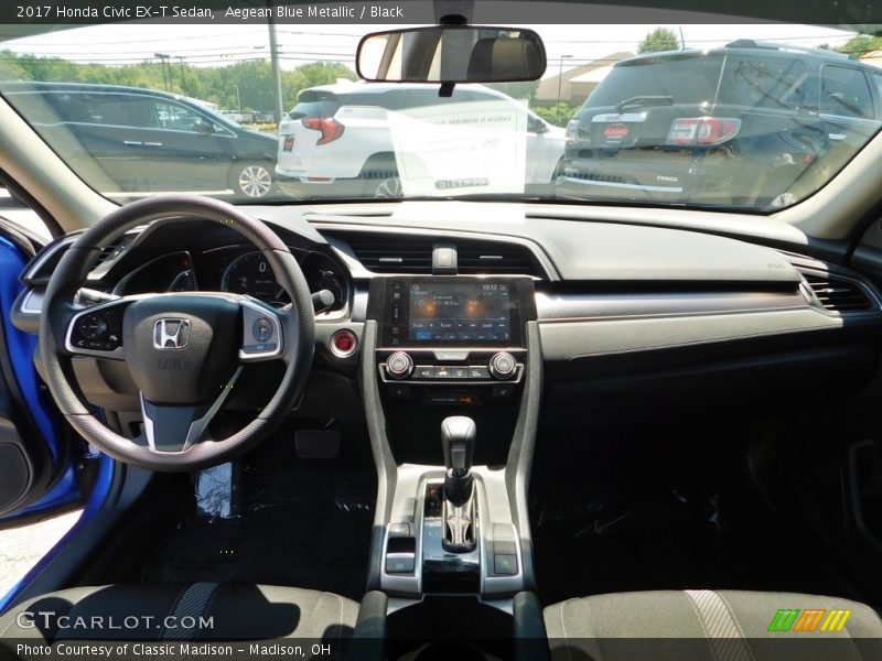 Aegean Blue Metallic / Black 2017 Honda Civic EX-T Sedan