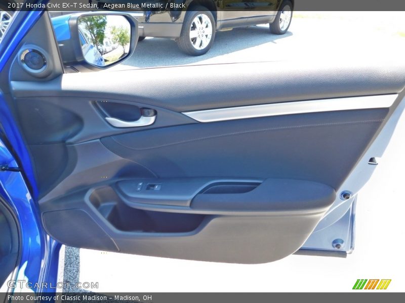 Aegean Blue Metallic / Black 2017 Honda Civic EX-T Sedan