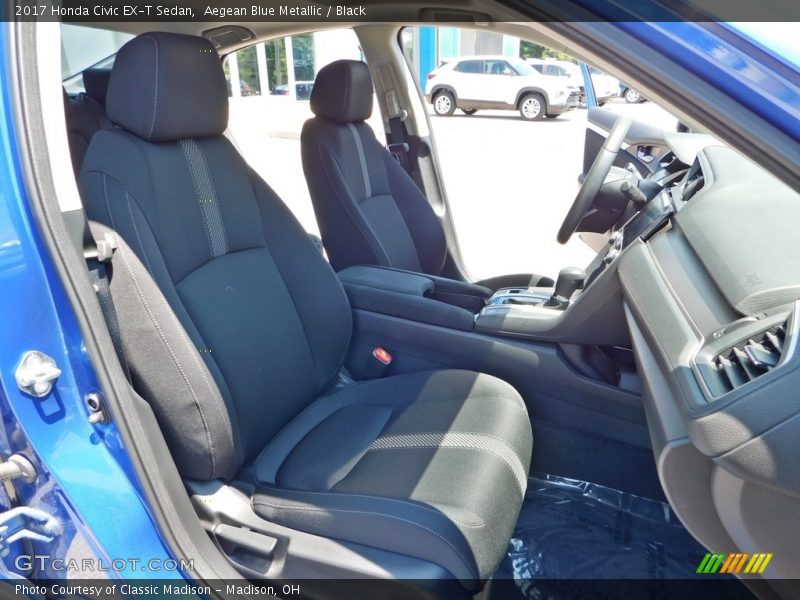 Aegean Blue Metallic / Black 2017 Honda Civic EX-T Sedan