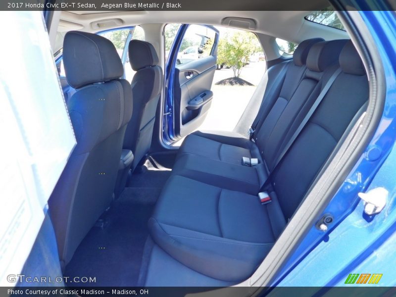 Aegean Blue Metallic / Black 2017 Honda Civic EX-T Sedan