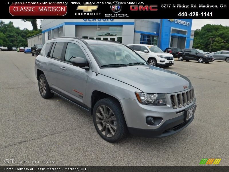 Billet Silver Metallic / Dark Slate Gray 2017 Jeep Compass 75th Anniversary Edition
