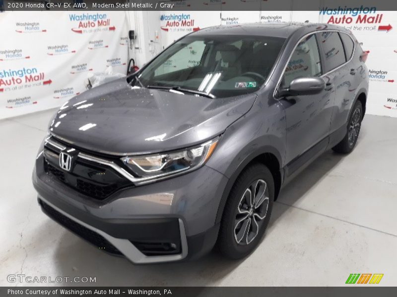 Modern Steel Metallic / Gray 2020 Honda CR-V EX AWD