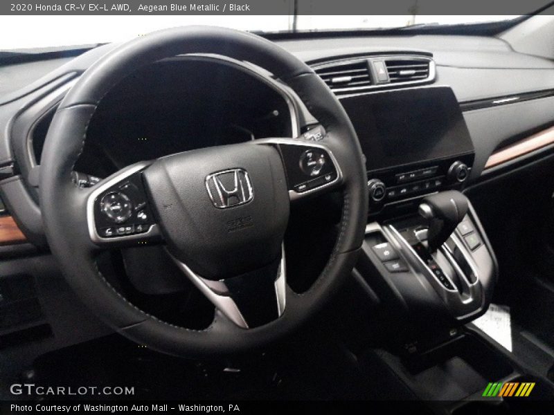 Aegean Blue Metallic / Black 2020 Honda CR-V EX-L AWD