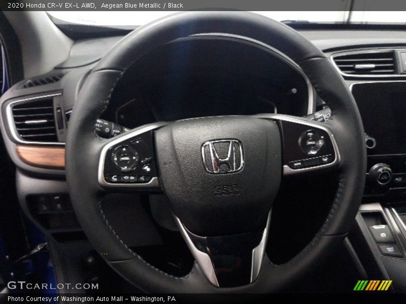 Aegean Blue Metallic / Black 2020 Honda CR-V EX-L AWD