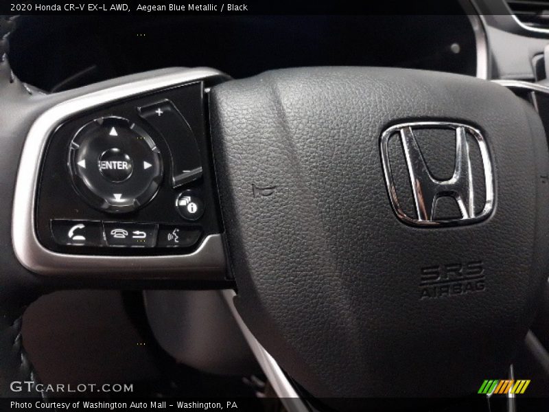 Aegean Blue Metallic / Black 2020 Honda CR-V EX-L AWD