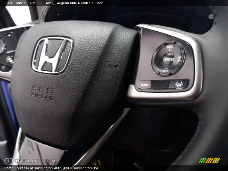 Aegean Blue Metallic / Black 2020 Honda CR-V EX-L AWD