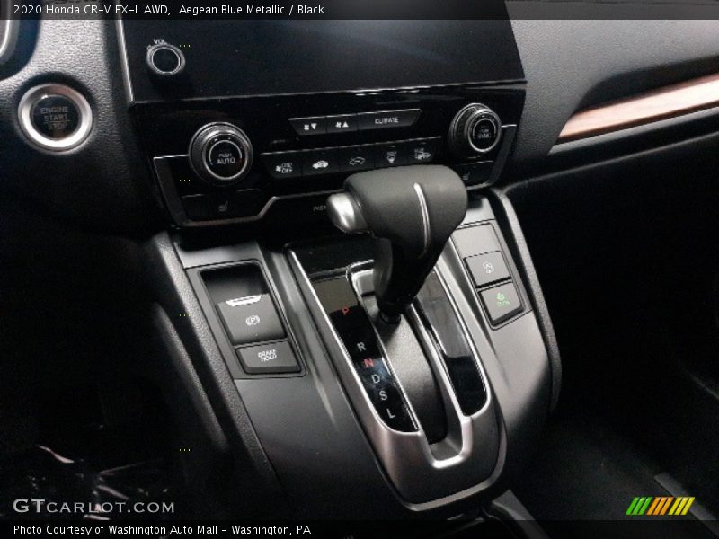 Aegean Blue Metallic / Black 2020 Honda CR-V EX-L AWD