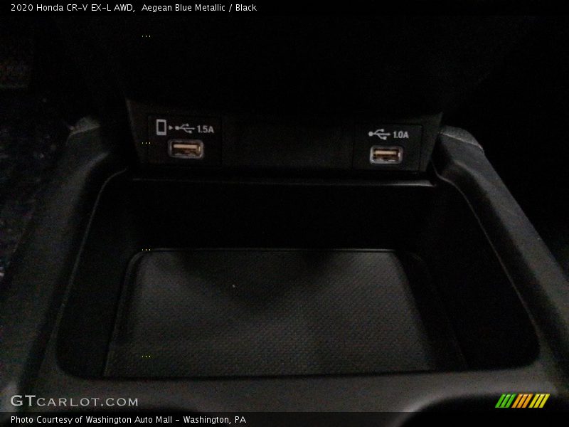 Aegean Blue Metallic / Black 2020 Honda CR-V EX-L AWD