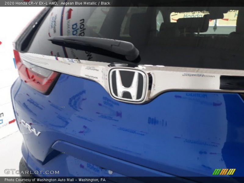 Aegean Blue Metallic / Black 2020 Honda CR-V EX-L AWD