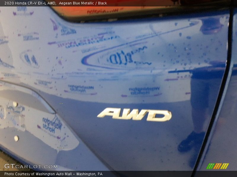 Aegean Blue Metallic / Black 2020 Honda CR-V EX-L AWD