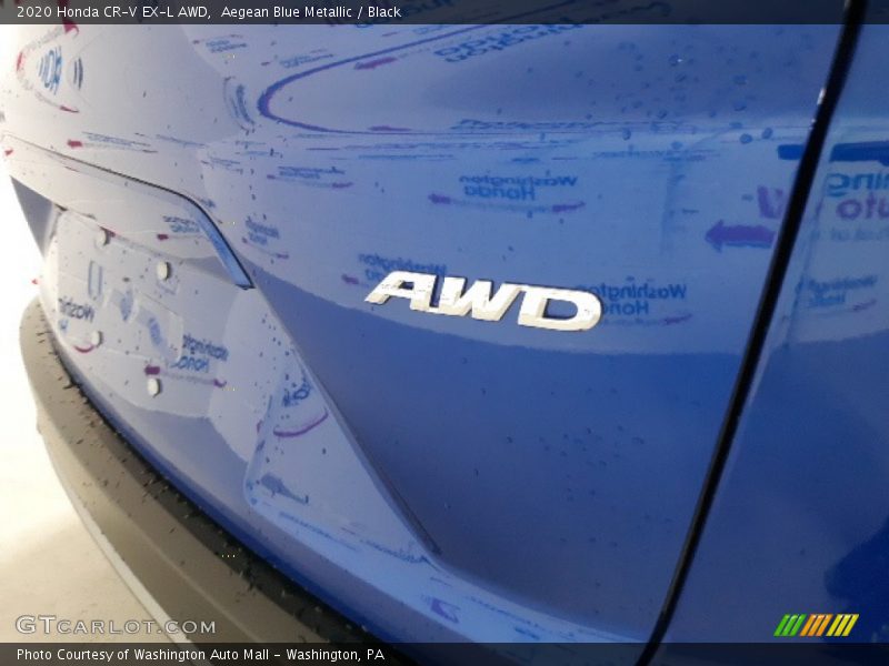 Aegean Blue Metallic / Black 2020 Honda CR-V EX-L AWD