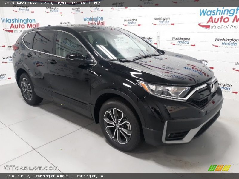 Crystal Black Pearl / Gray 2020 Honda CR-V EX AWD