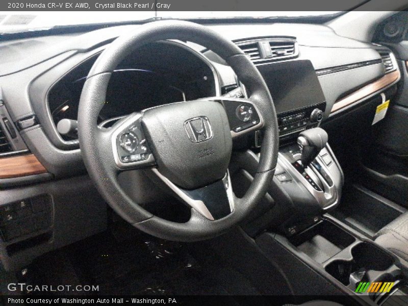 Crystal Black Pearl / Gray 2020 Honda CR-V EX AWD