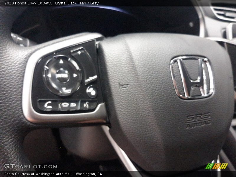 Crystal Black Pearl / Gray 2020 Honda CR-V EX AWD