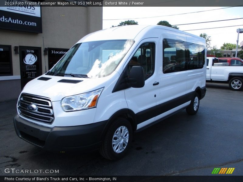 Oxford White / Pewter 2019 Ford Transit Passenger Wagon XLT 350 MR Long