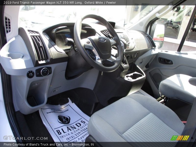 Oxford White / Pewter 2019 Ford Transit Passenger Wagon XLT 350 MR Long